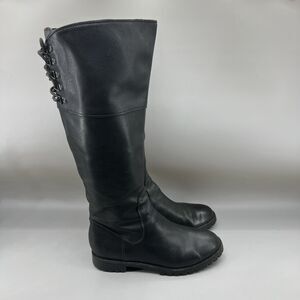 Cole‎ Haan Kensington Boots Women Size 7 B Shoes Black Leather Zip Up Waterproof